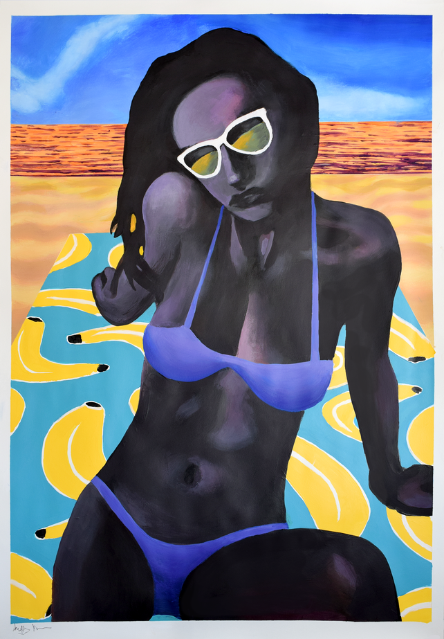 Bikini #4 (Black Figure on Beach)