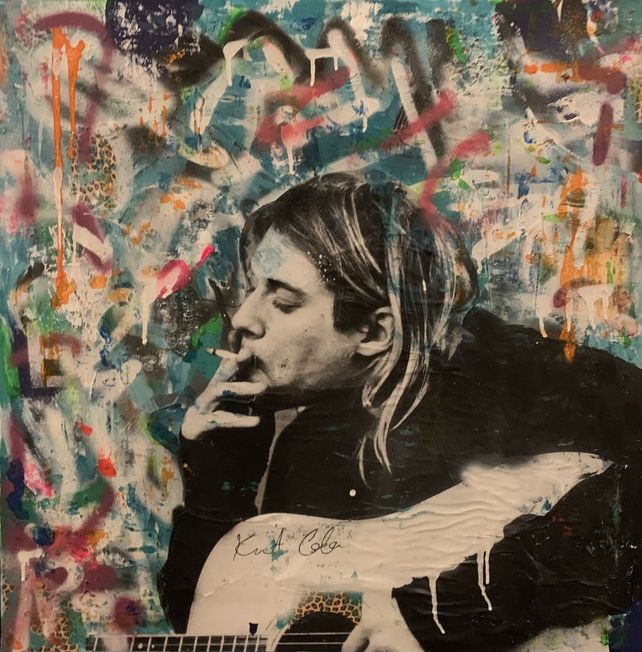 Kurt Cobain, framed 