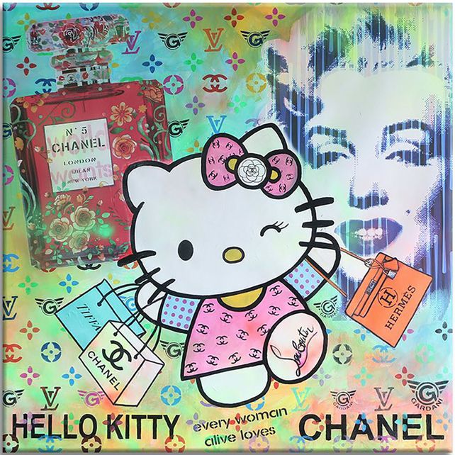 Hello-Kitty – Hermes Chanel Louis Vuitton by Gardani (2018) : Painting  Acrylic, Oil on Canvas - SINGULART