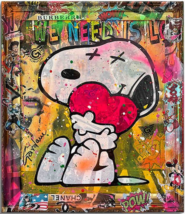 Hello Kitty Chanel - Gardani - Acrylic, Oil on Canvas