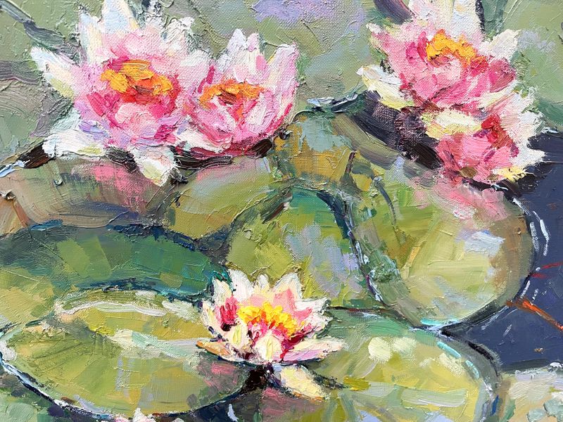 Evgeny Chernyakovsky - Water lily, Painting, Oil on Canvas For