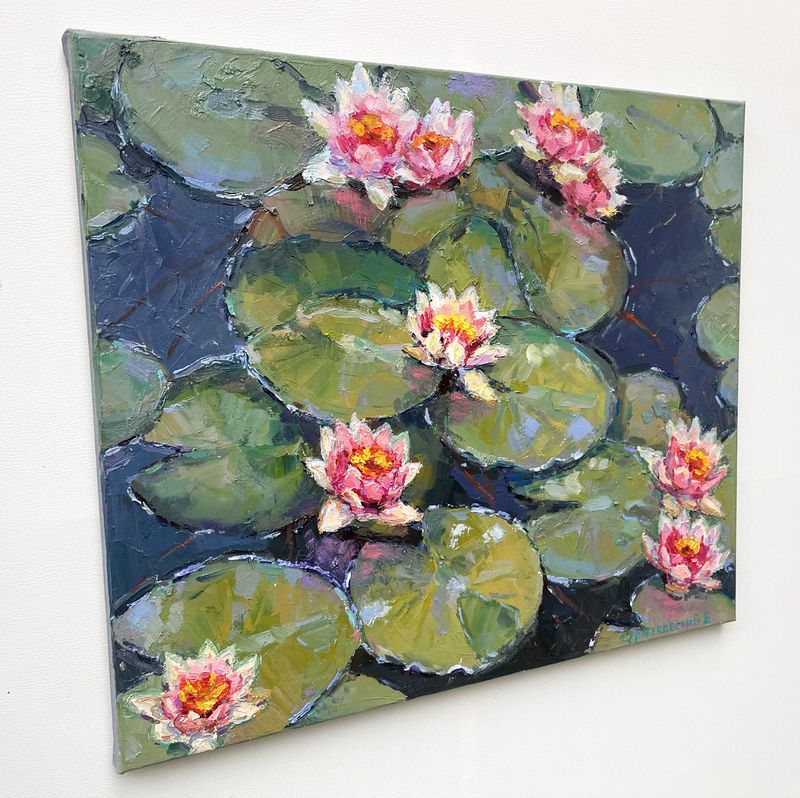 Evgeny Chernyakovsky - Water lily, Painting, Oil on Canvas For