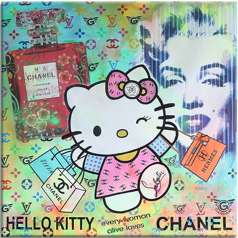 Hello Kitty Chanel – Original Painting on canvas