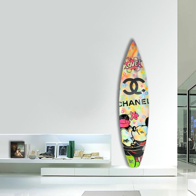 chanel surfboard wall art